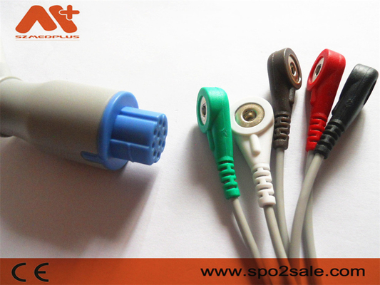 Kompatybilny z Datex Ohmeda 5-odprowadzeniowy kabel EKG z bezpośrednim podłączeniem CB-72595R
