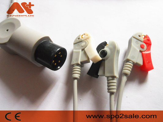 Szmedplus AAMI Kable i przewody EKG 6 Pin 3 Lead Ecg Cable TPU Klip AHA