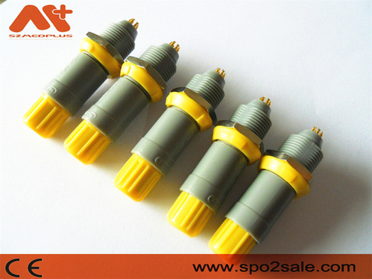 (G51MC7-P08LFD0-0040) 1P pull push 8-pinowe plastikowe gniazdo, szara obudowa, żółty, podwójny 60-klucz