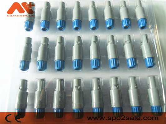 (S11ME7-P07MFD0-5260) 1P pull push 7-pinowe złącze plastikowe, szara obudowa, niebieska, podwójny klucz 80