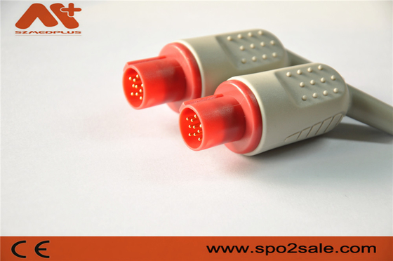Złącze IBP kompatybilne z kablem adaptera Hellige IBP z 10-pinowym czerwonym kolorem