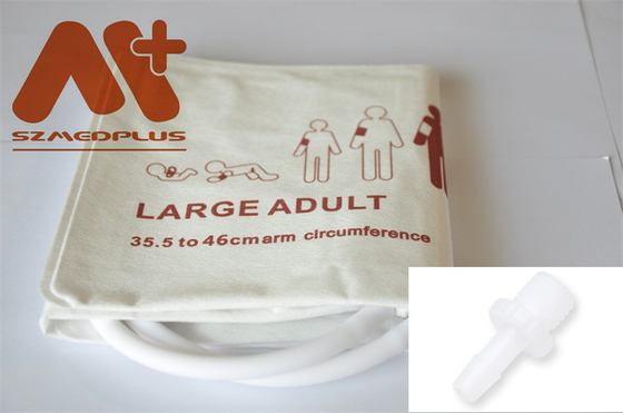 Jednorazowy mankiet NIBP - 2504 duża podwójna rurka dla dorosłych 35,5 - 46 cm
