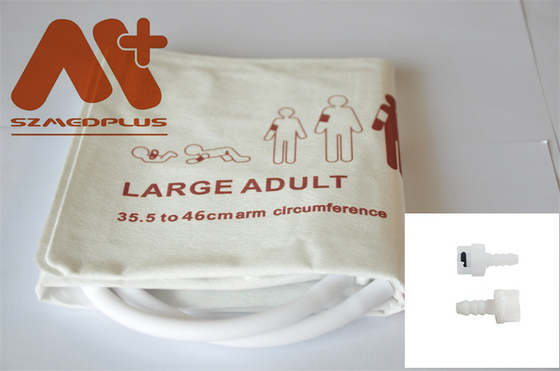 Jednorazowy mankiet NIBP - 2455 duża podwójna rurka dla dorosłych 35,5 - 46 cm