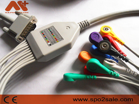 Philips Ecg Lead Cable 9293-033-50 Ecg Machine Cable AHA Snap