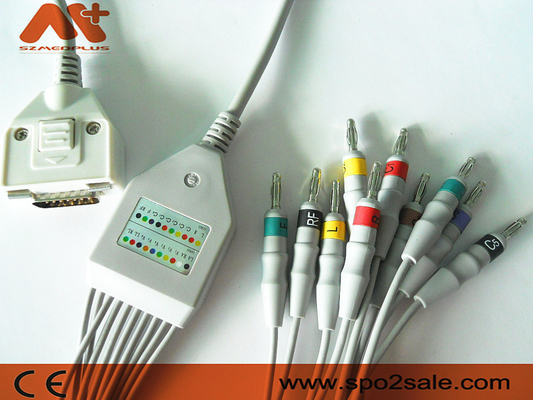 Kompatybilny z Fukuda ME kabel EKG z bezpośrednim połączeniem do Cardisuny, KP-500, KP-500D