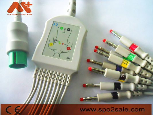 Kompatybilny z Spacelabs kabel EKG Direct Connect do Spacelabs 90367, 90369, 90496, 91496, Ultraview