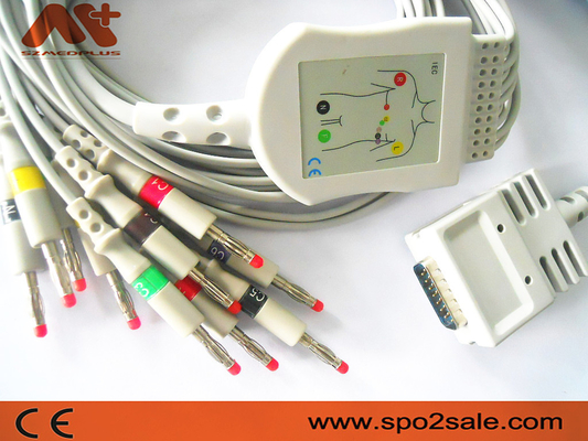 Kabel EKG 1,2 M 10 odprowadzeń 012-0700-00 Przewód EKG do E350 E350I E550 E560 EK10