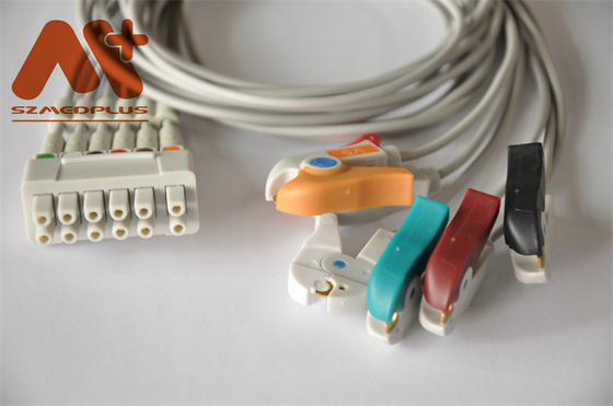 GE Marquette Holter Cable Przewód telemetryczny EKG 421932-001 6 Klips do odprowadzeń