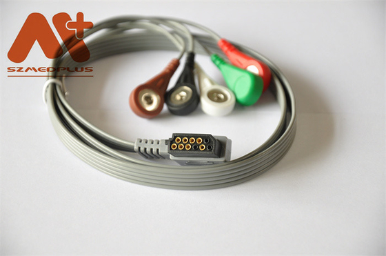 Kabel holterowy EKG kompatybilny z Philips 989803157491 Zatrzask 5-odprowadzeniowy
