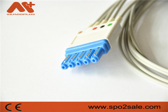 5-odprowadzeniowy kabel pacjenta AHA Snap EKG M1644A Kompatybilny z Philips