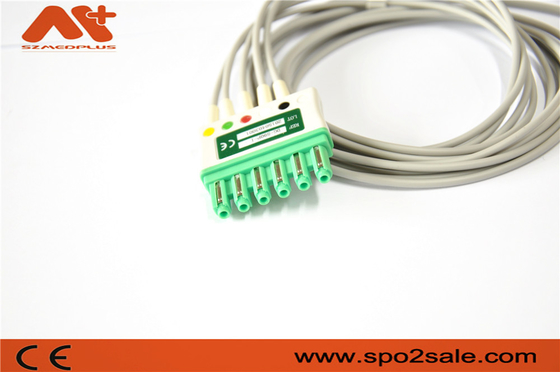 Kabel pacjenta EKG kompatybilny z Draeger 5 Klips odprowadzeń MS16546 AHA