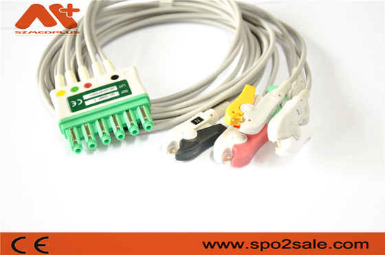 Kabel pacjenta EKG kompatybilny z Draeger 5 Klips odprowadzeń MS16546 AHA