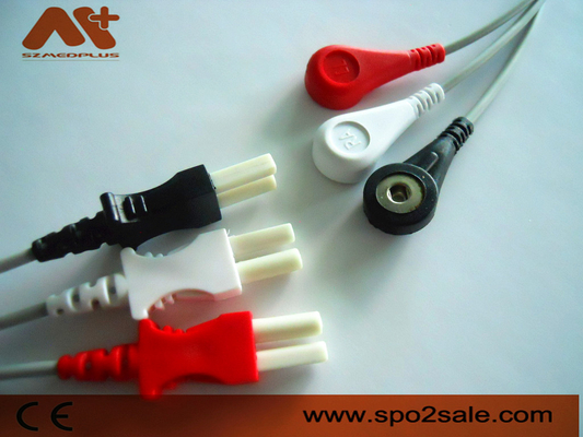 Przewody EKG zgodne z 3 odprowadzeniami firmy Spacelabs - 700-0007-00
