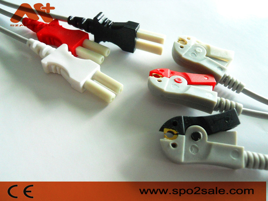Spacelabs Compatible 3 lead clip Leadwire - 700-0006-00