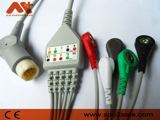 5-odprowadzeniowy kabel EKG z bezpośrednim podłączeniem zatrzasku firmy Philips — M1977A
