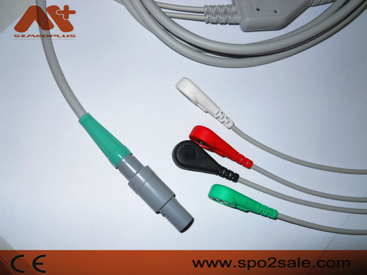 Petas 165R, 260R, 300, K-250, KMA160R Kompatybilny 4-odprowadzeniowy kabel EKG z bezpośrednim podłączeniem