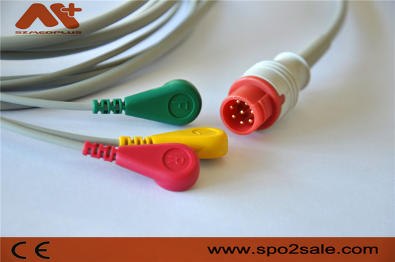 Bionet BM3 BM3VET Kable do monitora pacjenta Kabel EKG 3 odprowadzenia TPU