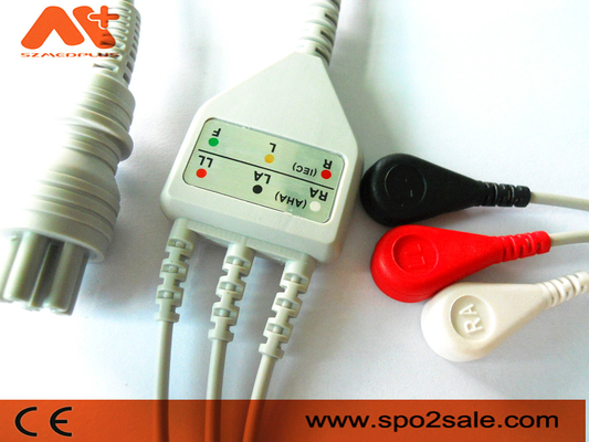 Omron > Colin BP-88S, BP-S510, M9500, 3-odprowadzeniowy kabel EKG zgodny z technologią Press Mate Advantage