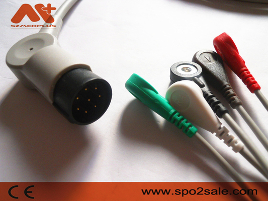 Kable do monitora pacjenta Nihon Kohden 5 odprowadzeniowy kabel EKG z zatrzaskiem Seria OEC