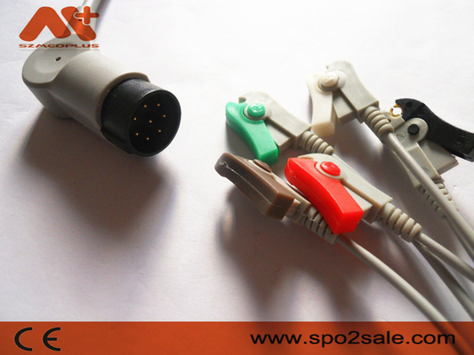 Nihon Kohden OEC-6102A, OEC-6105A, OEC-6120A, OEC-6120J, OEC-6120K Zgodny z 5 zaciskami Kabel EKG z bezpośrednim podłączeniem