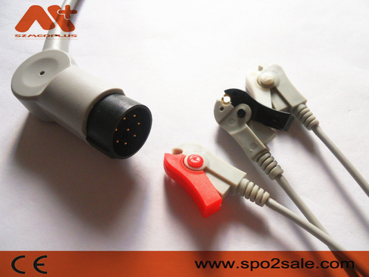 Nihon Kohden OEC-6102A, OEC-6105A, OEC-6120A, OEC-6120J, OEC-6120K Kompatybilny 3Lead Clip Kabel EKG z bezpośrednim podłączeniem
