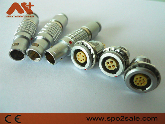 Miedziane złote złącza kabli medycznych Metalowe 1B 2pin 4pin 5pin 6pin złącza