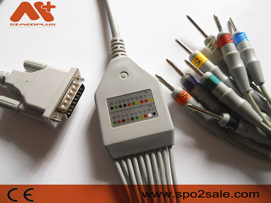 Kabel Aspel AsCARD EKG 3 Serie Banana 4.0 Din 3.0 Koniec pacjenta