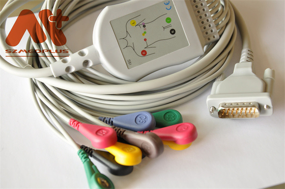 medyczny przewód elektrody TPU do elektrokardiografu Mindray R12