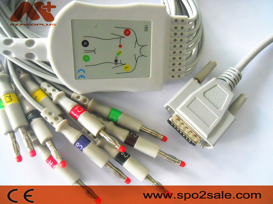 Kabel EKG 2,2 + 1,2 M 10 odprowadzeń do elektrokardiografu Cardioline EKG 100