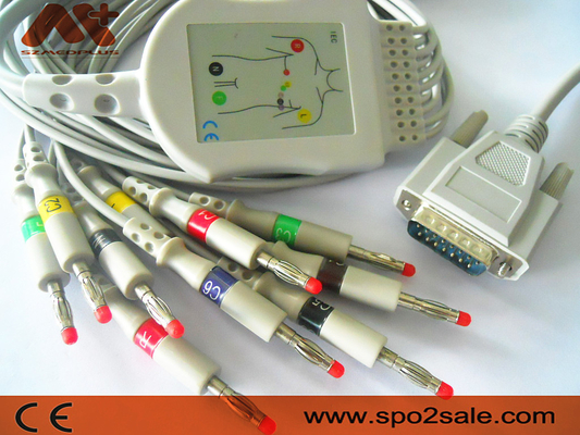 Kabel EKG CE ISO13485 CFS 10 odprowadzeń do maszyny Trismed 400 406 EKG